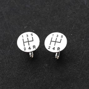 img 2 attached to 🏎️ CENWA Car Enthusiast Gift: Drag Racing-Inspired Manual Transmission Cufflinks - 5 Speed Gear Shift Design - Ideal Jewelry gift for Race Car Drivers