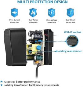 img 3 attached to ✨ POWSEED 5V 2A Power Supply: Versatile Charger for PS4 Controller, Kindle Fire, Tablet, Monitor, TV Box, Camera, BT Speaker, GPS, Webcam, Amazon Tap, eReader and more!