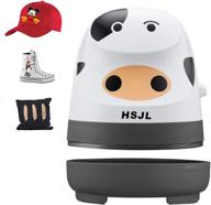 🔥 hsjl mini heat press machine - cute heat press with adjustable heat settings, compact easy press for heat transfer - ideal for shoes, t-shirts, hats, mugs, earrings, htv vinyl projects (white) logo