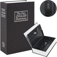 🔒 kyodoled large diversion book safe with combination lock – secret hidden metal money hiding box, collection safe box | 9.5" x 6.2" x 2.2" black logo