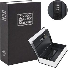 img 4 attached to 🔒 KYODOLED Large Diversion Book Safe with Combination Lock – Secret Hidden Metal Money Hiding Box, Collection Safe Box | 9.5" x 6.2" x 2.2" Black