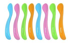 img 2 attached to 🥄 Set of 8 Bakerpan Silicone Soft Teething Spoons - Ideal for Baby Feeding and Teething Beginners