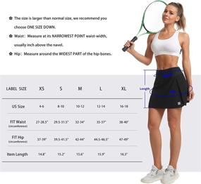 img 1 attached to Premium Women's Athletic Skorts: Tennis Golf Skirts 🏃 with Inner Shorts, Pockets - Perfect for Running & Workouts