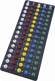 img 2 attached to JUNWRROW Deluxe Bingo Game Set - 6 Inch Bingo Cage, Bingo Master Board, 75 Colored Balls, 50 Bingo Cards, 500 6 Color Mix Bingo Chips - Ideal for Large Groups