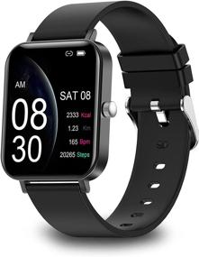 img 4 attached to Hongmed 1.69'' Touch Screen Smart Watch with Blood Pressure Oxygen Monitor for Android Phones iOS iPhone Compatible - Waterproof Fitness Tracker Smartwatch Activity Sleep Tracking for Men Women