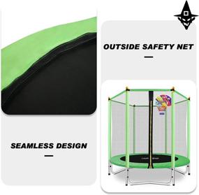 img 2 attached to Fun and Engaging Lovely Snail Kids Trampoline Hoop in Green - 5 Feet