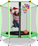 fun and engaging lovely snail kids trampoline hoop in green - 5 feet logo