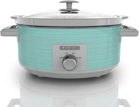 img 4 attached to 🌊 Teal Wave 7-quart BLACK+DECKER SC2007D Slow Cooker