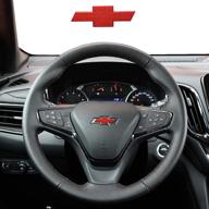 geerui chevy compatible steering wheel bowtie emblems for equinox, malibu, cruze, 🚗 volt, blazer, silverado, suburban, tahoe, bolt, trax, spark, sonic, impala (red steering wheel emblem) logo
