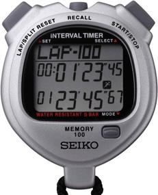 img 1 attached to ⌚ Seiko 100 Lap Dual Timer: Enhance Your Timekeeping and Track Your Performance Efficiently