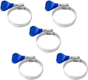 img 4 attached to 🔧 POWERTEC 70247 1.5-inch Stainless Steel Thumb Screw Dust Collector Hose Clamps - Pack of 5