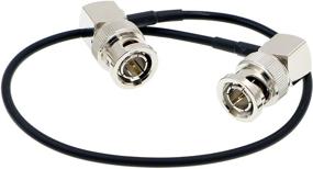 img 3 attached to Uonecn Flexible HD SDI Cable RG179 30cm - Right Angle BNC Male to Right Angle BNC Male 75ohm: Compatible with Blackmagic HyperDeck Shuttle, BMCC BMPC Hyperdeck Cameras