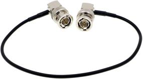 img 1 attached to Uonecn Flexible HD SDI Cable RG179 30cm - Right Angle BNC Male to Right Angle BNC Male 75ohm: Compatible with Blackmagic HyperDeck Shuttle, BMCC BMPC Hyperdeck Cameras