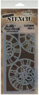 ⏰ stampers anonymous tim holtz layered stencil - clockwork design, 4.125 by 8.5-inch: enhance your projects with timeless elegance! logo