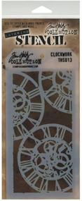 img 1 attached to ⏰ Stampers Anonymous Tim Holtz Layered Stencil - Clockwork Design, 4.125 by 8.5-Inch: Enhance Your Projects with Timeless Elegance!