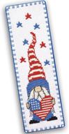 📚 crafty delight: cross stitch bookmark kit featuring 'americana gnome' logo