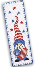 img 4 attached to 📚 Crafty Delight: Cross Stitch Bookmark Kit Featuring 'Americana Gnome'