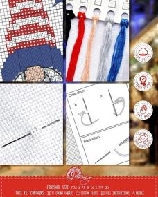 img 1 attached to 📚 Crafty Delight: Cross Stitch Bookmark Kit Featuring 'Americana Gnome'