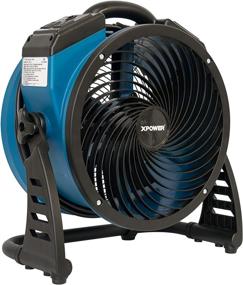 img 4 attached to 🌀 XPOWER P-26AR Industrial Axial Air Mover, Blower, Fan with Power Outlets - Ideal for Water Damage Restoration, Home and Plumbing Use - 1 Amp, 1300 CFM, 4 Speeds - Blue