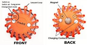 img 1 attached to SAMDO Rechargeable Car Safety Light Safety Kits Magnetic Emergency Strobe Flashing Warning LED (USB