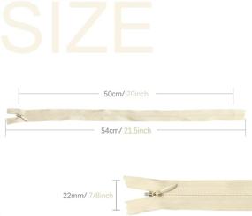 img 3 attached to 👻 Invisible Nylon Zippers Set – Renashed 45pcs for Tailor Sewing Craft in Beige