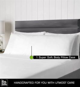 img 3 attached to 👸 Snow White Fin.Life Body Pillow Cover - 21 x 54 Inches - 100% Cotton - 400 Thread Count - Pillowcase with Inner Enveloped Closure & 4 inch Hem - Ideal for Adults & Pregnant Women