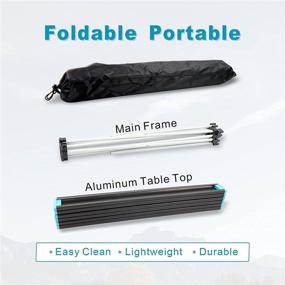 img 1 attached to Складной портативный алюминиевый стол для улицы Folding