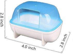 img 3 attached to 🐹 JSM 2-Piece Small Animals Bath Set, Sand Container for Dwarf Hamster/Mouse/Chinchilla/Rat/Gerbil