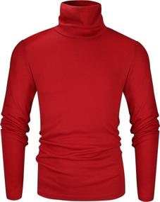 img 4 attached to Derminpro Turtleneck Sweatshirt Thermal T Shirt