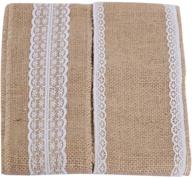 itisparkle burlap ribbon with white lace trims tape - 4 inch width x 3 yards, 2 patterns included - total 6 yards logo