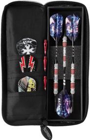 img 4 attached to 🎯 Casemaster Salvo Slim Black Nylon Dart Case with Space for Flights, 6 Accessory Pockets, and 3 Steel or Soft Tip Darts