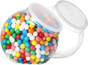 img 4 attached to 🍬 Airtight Lid 96oz Candy Jars - Stylish Cookie Jars for Kitchen Counter - Versatile Apothecary Jars for Laundry Soap Storage - Coffee Pod Holder with Secure Lid - 2 Pack Plastic Candy Jars for Candy Buffet