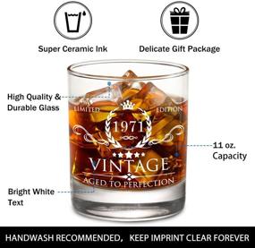 img 1 attached to 🎉 AOZITA 50th Birthday Gifts for Men - Birthday Decorations, Party Supplies - Anniversary Gift Ideas for Him, Dad, Husband, Friends - 11oz Whiskey Glass - Perfect for 50th Celebrations