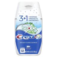 crest complete plus scope 3-in-1 teeth whitening liquid gel toothpaste - pack of 6 (4.6 oz each) logo