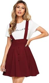 img 1 attached to 👗 SheIn Women's Pinafore Suspender Overall: Trendy Clothing and Versatile Jumpsuits, Rompers & Overalls