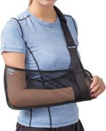 🤕 medical grade arm sling for shoulder injury broken arm elbow - high-quality mesh arm support for men & women, small size - designed for injury recovery & immobilization - unisex, black color, 13"-16 logo