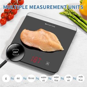 img 1 attached to 🔢 SMARTRO Food Scale: High Accuracy Digital Kitchen Scale for Precise Cooking and Baking, Grams and Ounces, Sleek Tempered Glass Design