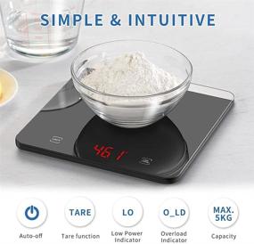 img 2 attached to 🔢 SMARTRO Food Scale: High Accuracy Digital Kitchen Scale for Precise Cooking and Baking, Grams and Ounces, Sleek Tempered Glass Design