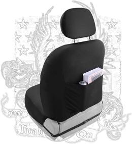img 2 attached to 🦅 Cool Eagle Car Seat Covers: Universal Fit Set with American Flag Design – Non Slip & Two Toned Protectors for Front Low Bucket Seats – Ideal for Truck, Minivan, Sedan, SUV
