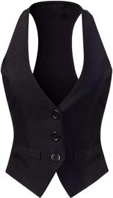 img 3 attached to Waistcoat Racerback Steampunk Jacquard Lovely，L） Women's Clothing for Coats, Jackets & Vests