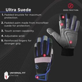 img 1 attached to Zero Friction WG100012 Universal Fit Gloves