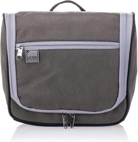 img 4 attached to 💼 Lewis N. Clark Brushed Twill Hanging Toiletry Kit Bag: Organize Travel Accessories, Shampoo, Cosmetics & Personal Items Effortlessly!