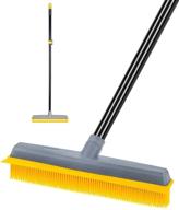 🐾 efficient pet hair removal: 59" rubber broom & fur remover for carpet, hardwood floor, and tile cleaning logo