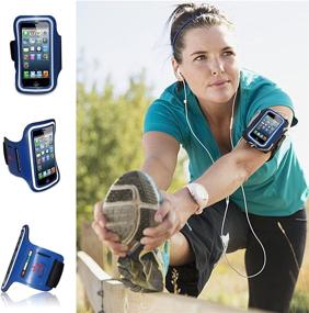 img 1 attached to 🏃 Optimal Fit iPhone 5 Armband: Perfect for Running, Cycling, Gym Workouts & More. Adjustable Arm Band for iPhone 5, 5S, 5C, SE & iPod Touch (7th Gen) by Apple.