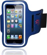 🏃 optimal fit iphone 5 armband: perfect for running, cycling, gym workouts & more. adjustable arm band for iphone 5, 5s, 5c, se & ipod touch (7th gen) by apple. logo