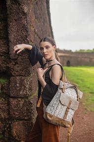 img 3 attached to 🎒 Stylish and Sustainable: Myra Bag Leather Upcycled Backpack