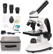 🔬 bnise microscope: 40x-2000x magnification, compound monocular microscope for adults and kids - beginner's kit with prepared slides, dual led illumination, all glass optics, and phone adapter logo