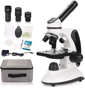img 4 attached to 🔬 BNISE Microscope: 40X-2000X Magnification, Compound Monocular Microscope for Adults and Kids - Beginner's Kit with Prepared Slides, Dual LED Illumination, All Glass Optics, and Phone Adapter