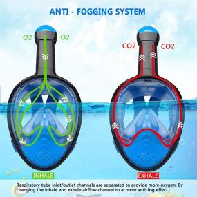 img 1 attached to 🤿 QingSong Full Face Snorkel Mask with Detachable Camera Mount - Panoramic 180 Degree View, Anti-Fog & Leak-Proof Snorkel Set for Adults & Kids