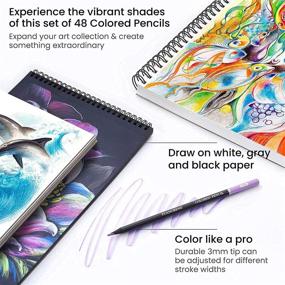 img 1 attached to YUANCHENG 48 Color Coloring Sketching Beginners